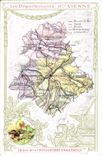 CPA Cartes geographiques Chocolaterie d'Aiguebelle Haute Vienne Limoges