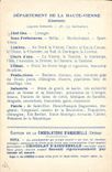 CPA Cartes geographiques Chocolaterie d'Aiguebelle Haute Vienne Limoges