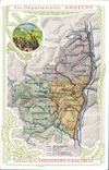 CPA Cartes geographiques Chocolaterie d'Aiguebelle Ardeche Chateau de Crussol