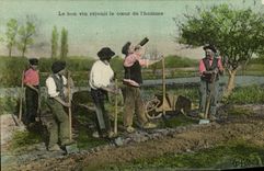 CPA Folklore Le bon vin rejouit le coeur de l'homme 