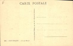 VINTAGE POSTCARD Folklore Basque Country Basque Coach Oxen