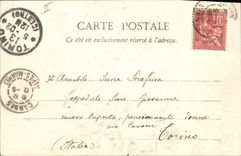 VINTAGE POSTCARD Bateau Fishes Cannes Debarcadere of the Small cross