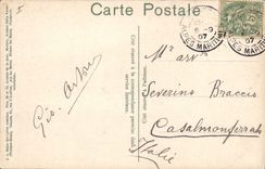 VINTAGE POSTCARD Bateau Fishes Garavan Menton the port