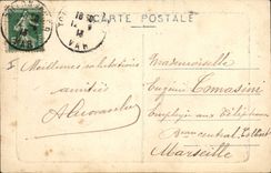 VINTAGE POSTCARD Bateau Fishes Toulon Mourillon the edge of the sea and the Miter