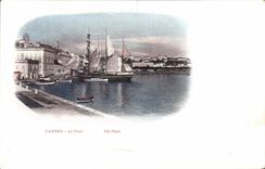 CPA Bateau Peche Cannes Voilier 