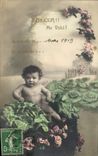 VINTAGE POSTCARD Fantasy Child Cabbage