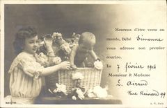 CPA Fantaisie Enfants Bebe Simonne 