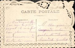 VINTAGE POSTCARD gilded Butterfly