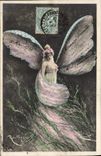 CPA Papillon Femme John Laurent