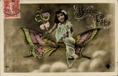 CPA Papillon Enfant