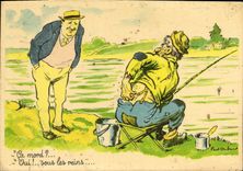 CPA Humour Peche Pecheur 