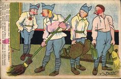 VINTAGE POSTCARD Militaria Spahn Brush