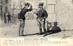 VINTAGE POSTCARD amusing Militaria Matter and sketches