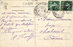 CPA Folklore Pour qui la lettre Velo Cycle Postier