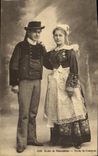 CPA Folklore Maries de Bannalec Etude de costumes Mariage 