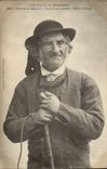 CPA Folklore Bretagne Vieillard de Mahalon Pont Croix Confort Etude de type 