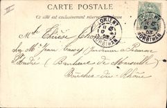 CPA Folklore Bretagne Entre les deux son coeur balance Marin Soldat Militaria