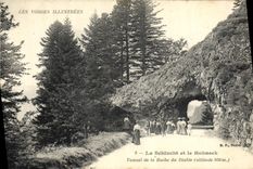 VINTAGE POSTCARD the Vosges Schlucht and Hohneck Tunnel of the rock of the devil