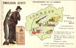 CPA Correze Emulsion Scott Tulle Poisson