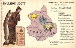 CPA Correze Emulsion Scott Eure et Loir Chartres Poisson