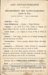 CPA Cartes geographiques Chocolaterie d'Aiguebelle Alpes Maritimes Promenade des Anglais