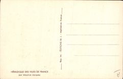 VINTAGE POSTCARD Heraldic of the towns of France by Maurice Jacquez Bordeaux Lion