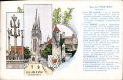 POSTAL Finistere Quimper de la VENDIMIA