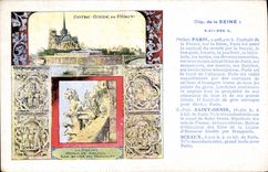 VINTAGE POSTCARD the Seine Paris Holy Denis Notre Dame