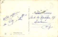 VINTAGE POSTCARD Folklore Basque Standards Herdsman and his coach