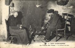 CPA Folklore La veillee des Vieux 