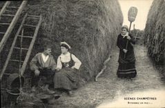 CPA Folklore Attendez un peu ! Femme 