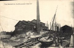 CPA Bateau Peche Vue generale des etablissements Coquet