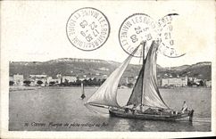 VINTAGE POSTCARD Bateau Fishes Cannes Barque of sin