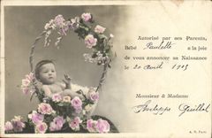 VINTAGE POSTCARD Fantasy Child Paulette Baby
