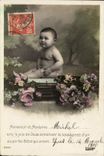 VINTAGE POSTCARD Fantasy Child Miehel Baby