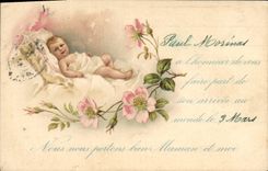 VINTAGE POSTCARD Fantasy Child Baby Paul Morenas