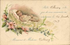 VINTAGE POSTCARD Fantasy Child Villerimy Baby