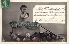 VINTAGE POSTCARD Fantasy Child Michot Baby
