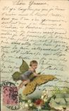 CPA Fantaisie Papillon Enfant