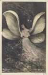 CPA Fantaisie Papillon Femme Reutlinger