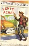VINTAGE POSTCARD Fantasy Humor Second-hand cars Jean Hood