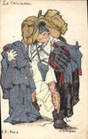 CPA Fantaisie Militaria Le trousseau 