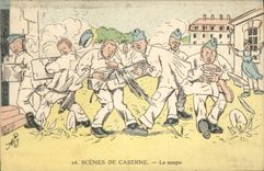 CPA Fantaisie Militaria la soupe
