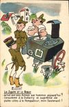CPA Fantaisie Militaria La soupe et le boeuf Pierrot 