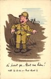 CPA Fantaisie Militaria A part ca