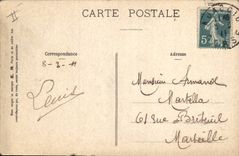 VINTAGE POSTCARD Fantaisie Militaria Classifies 1908