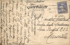 VINTAGE POSTCARD Militaria Fantasy French navy Louedes