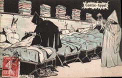 VINTAGE POSTCARD Militaria Fantasy Against call