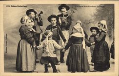 VINTAGE POSTCARD Folklore dance of the round of Jambadao Children