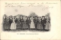 CPA Folklore Bretagne Noces bretonnes 5 mries 